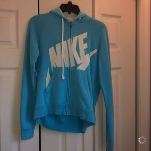 Blue Nike jacket with hood